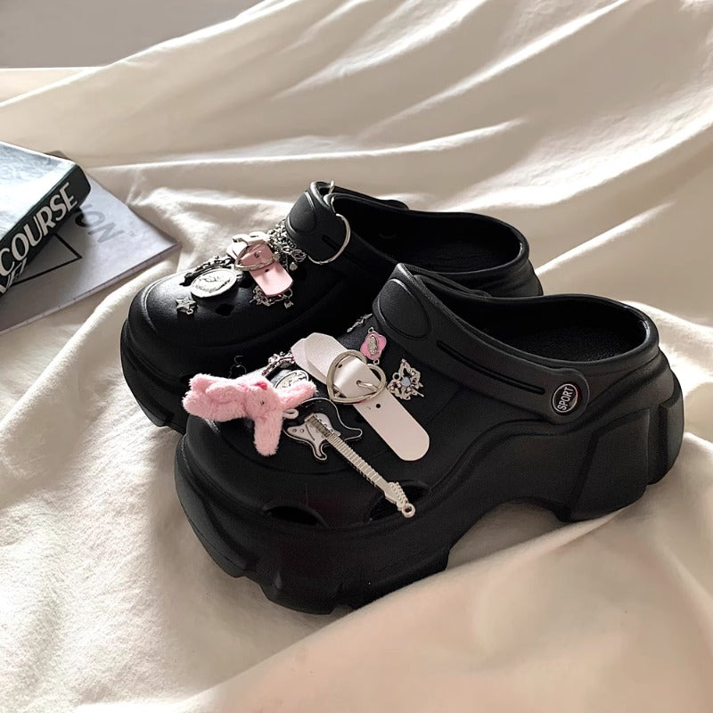 Pink Heart Belt Bunny Charm Sandal