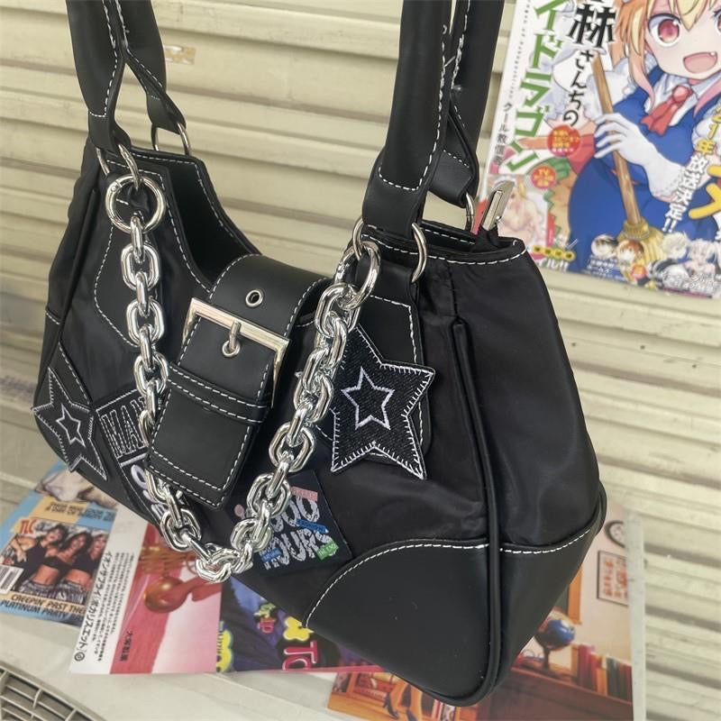 Star Denim Chain Bag