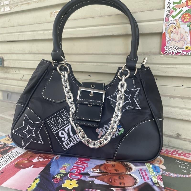 Star Denim Chain Bag