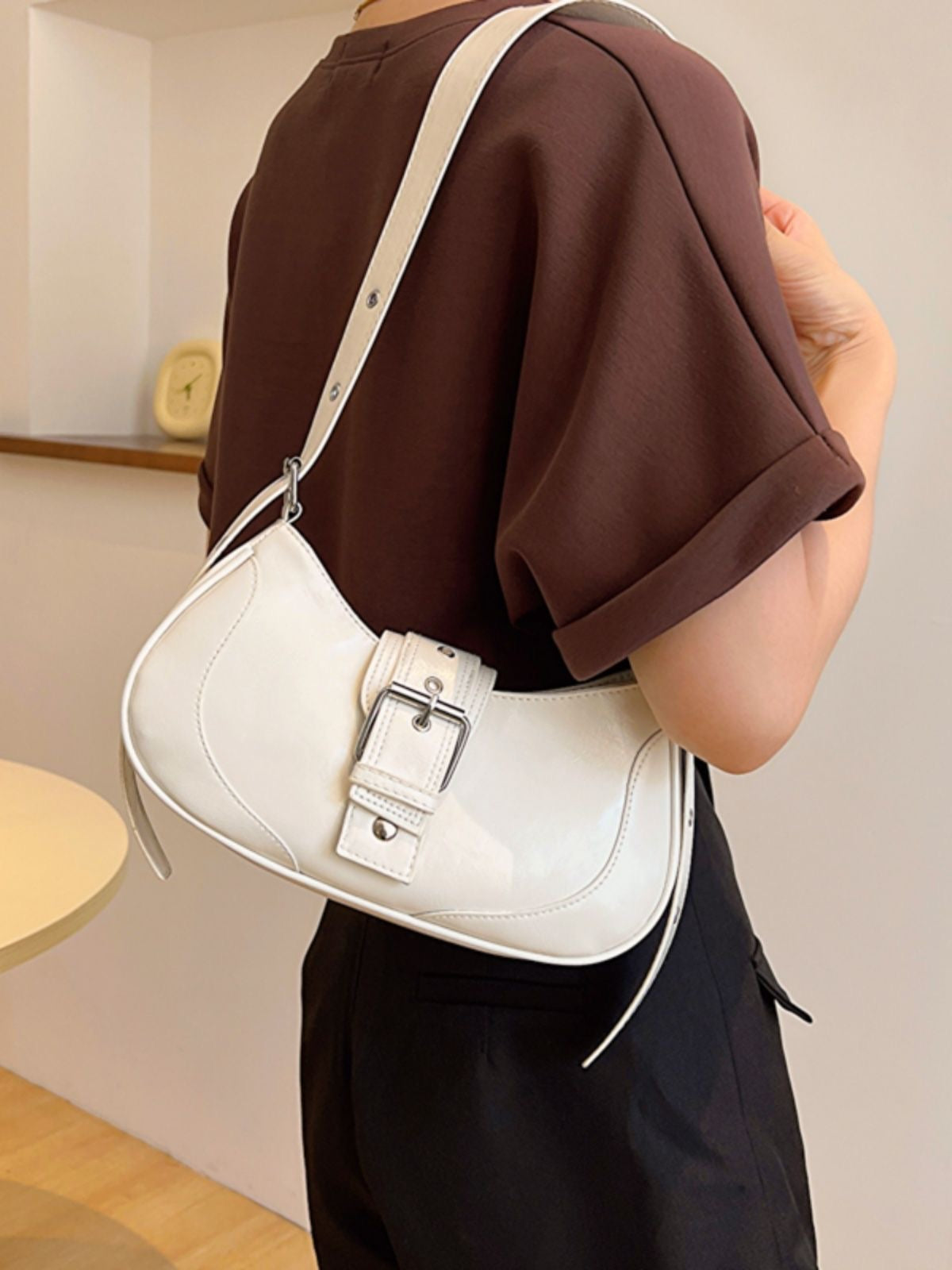 Stylish Buckle Shoulder Bag