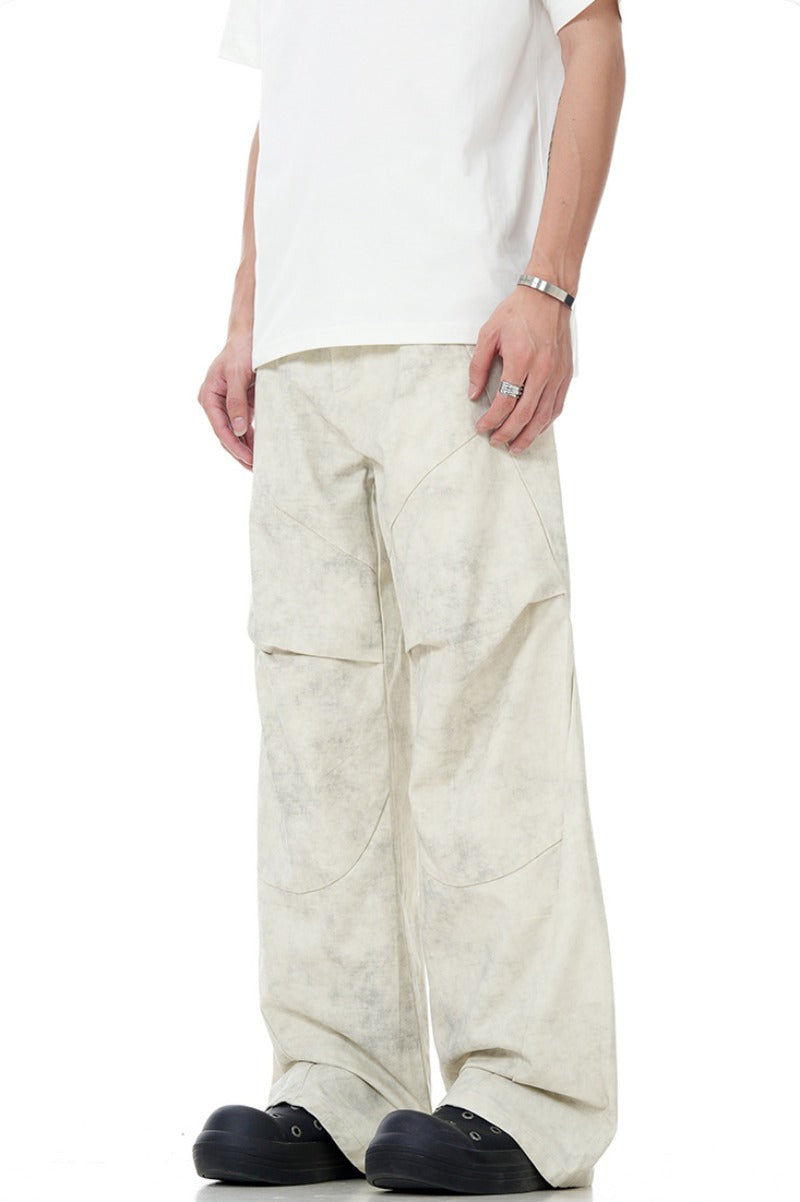 Vintage Washed Wide-Leg Utility Pants