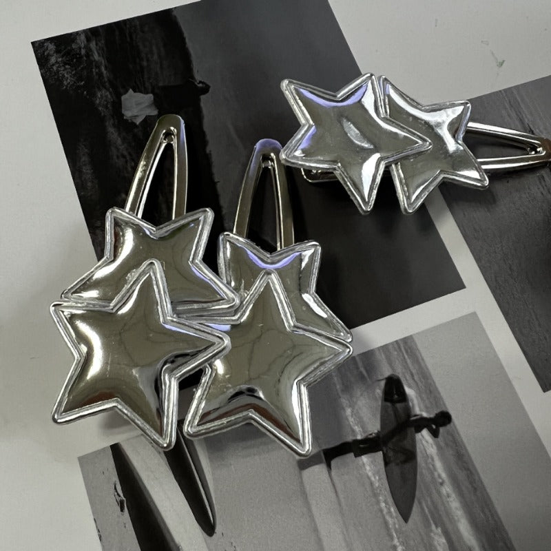 Silver Layer Star Hair Pin