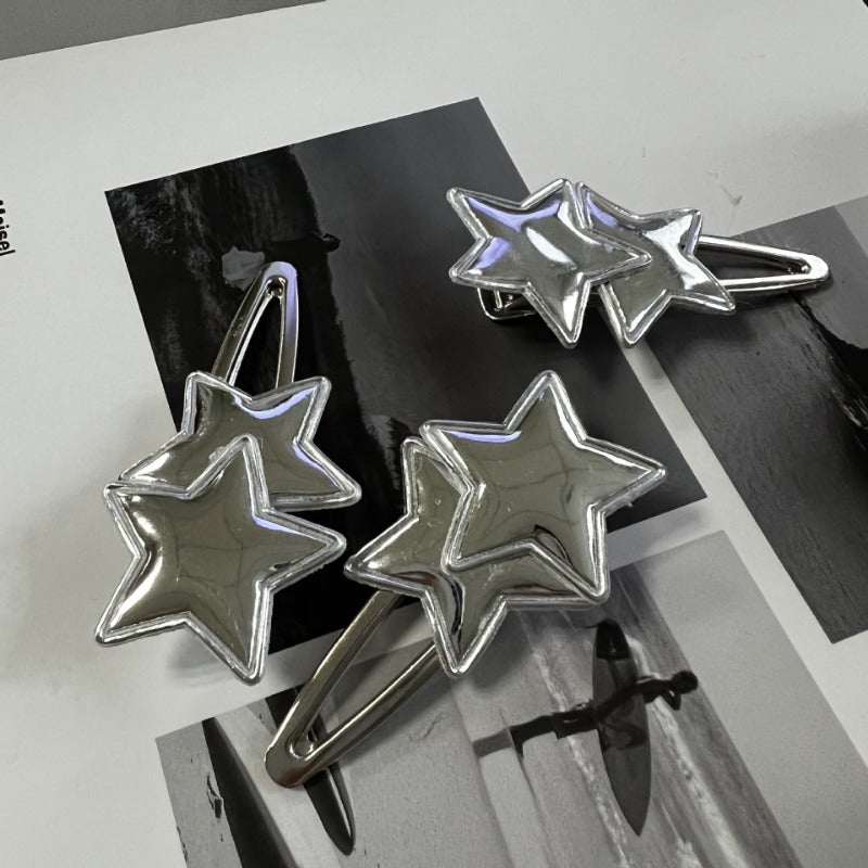 Silver Layer Star Hair Pin