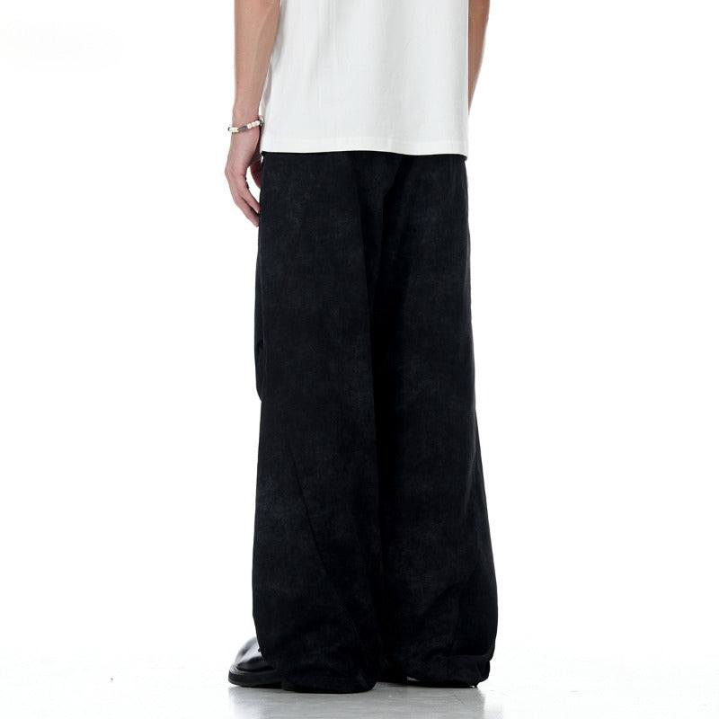 Vintage Washed Wide-Leg Utility Pants