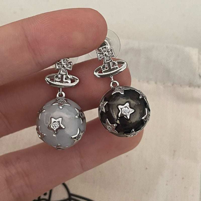 Stellar Silver Orb Studs