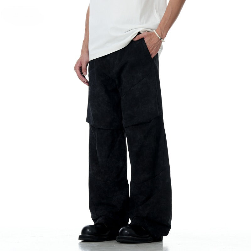 Vintage Washed Wide-Leg Utility Pants