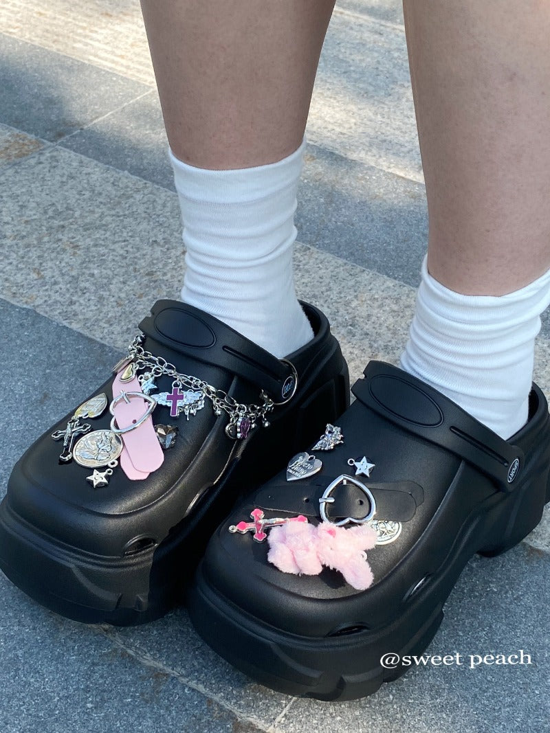Pink Grunge Charm Sandal