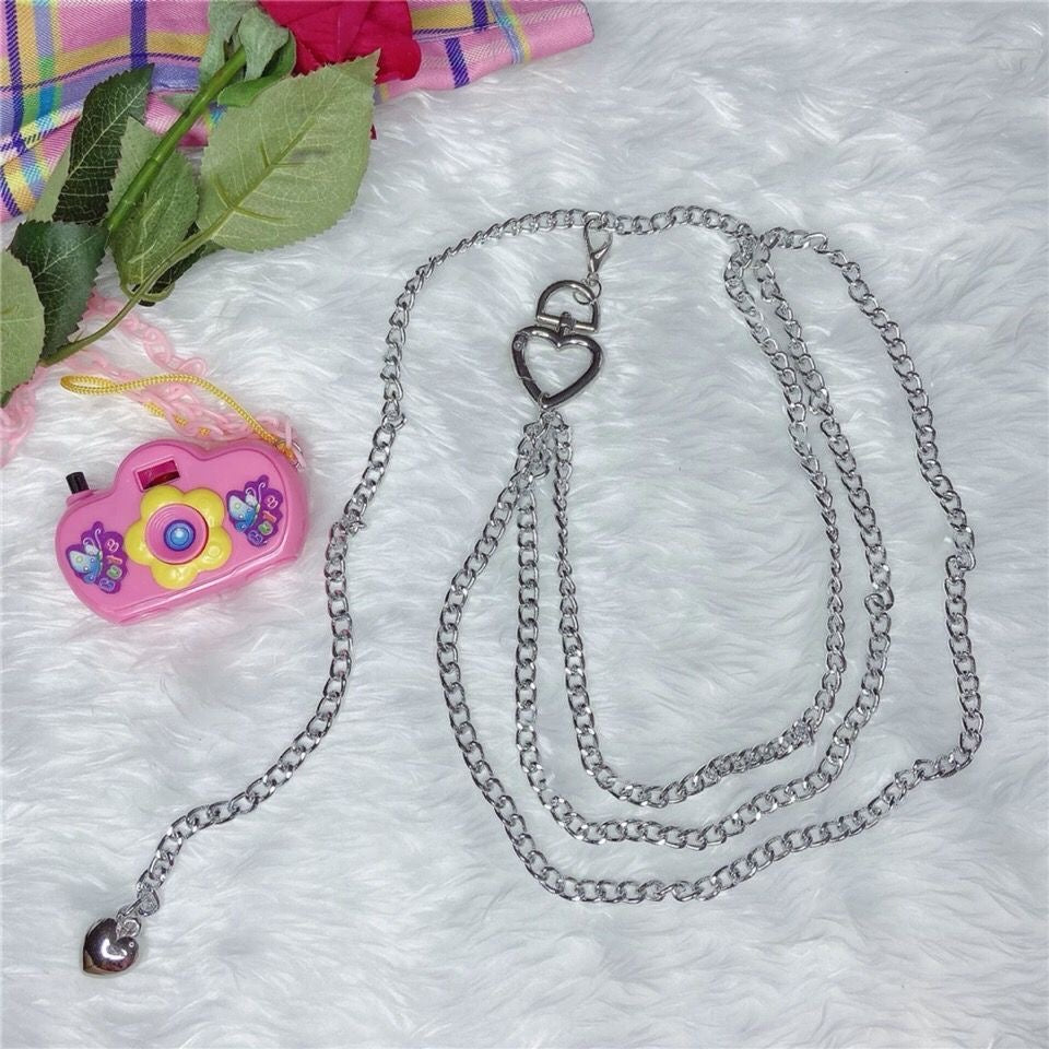 Heart Charm Chain Waist Belt