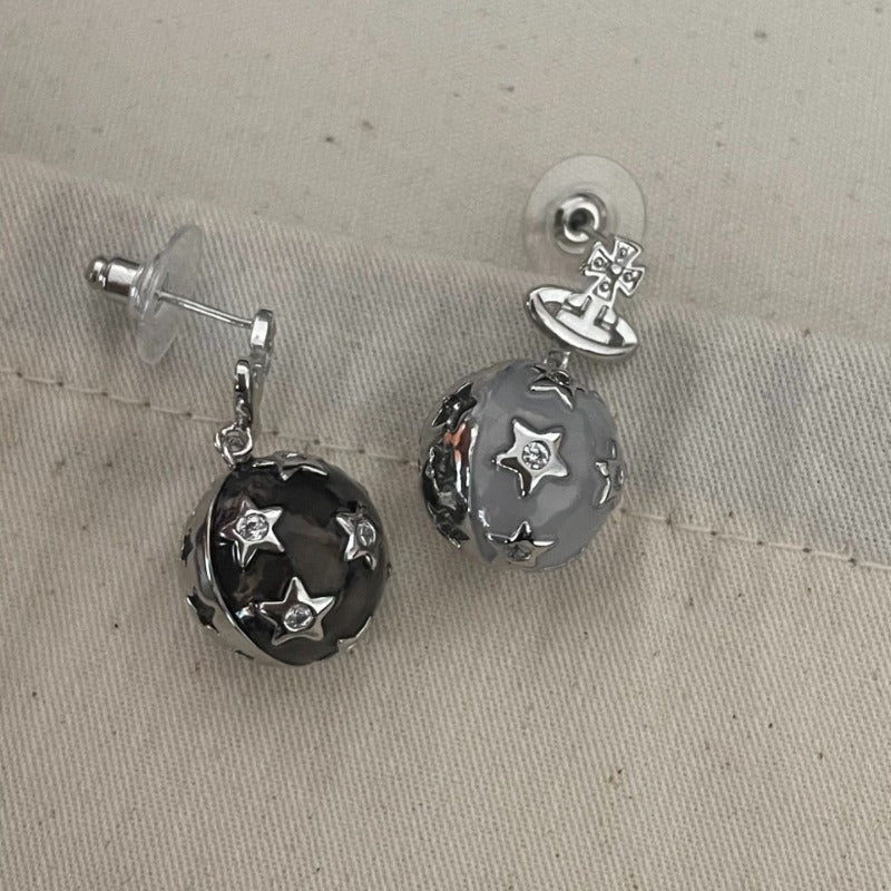 Stellar Silver Orb Studs