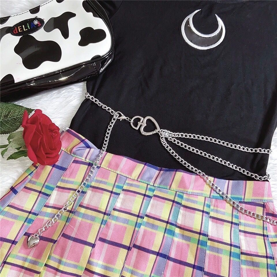 Heart Charm Chain Waist Belt