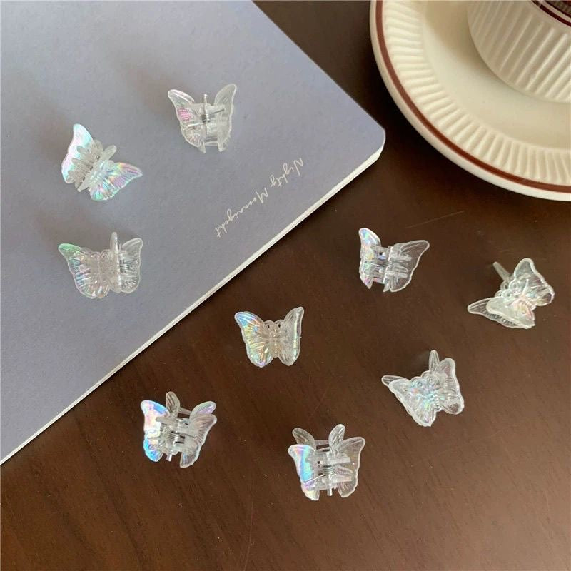 Iridescent Butterfly Claw Hair Clips