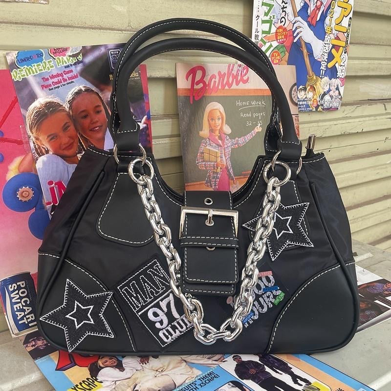 Star Denim Chain Bag