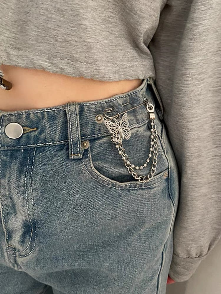 Butterfly Chain Waist Belt Pin