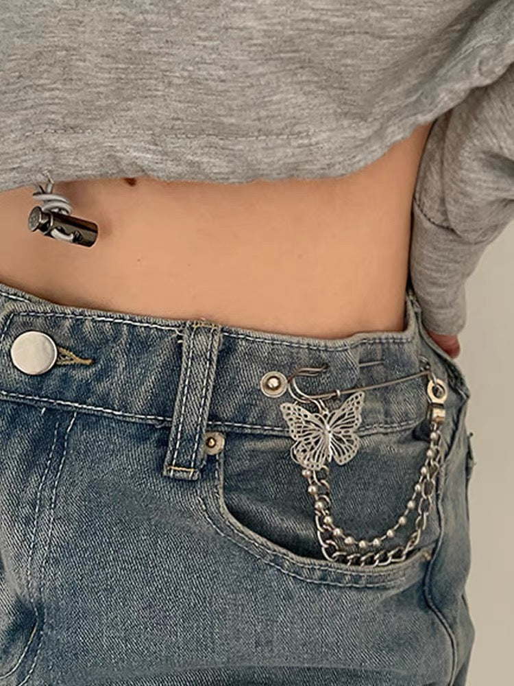 Butterfly Chain Waist Belt Pin