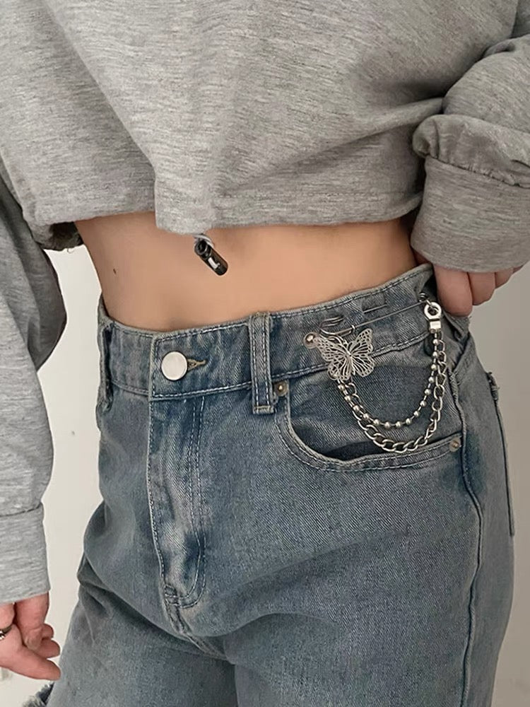 Butterfly Chain Waist Belt Pin