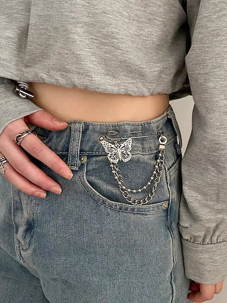 Butterfly Chain Waist Belt Pin