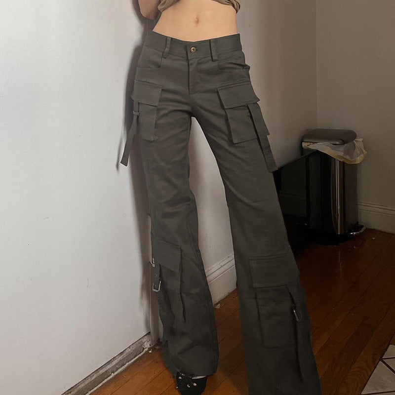 High-Waisted Utility Cargo Pants