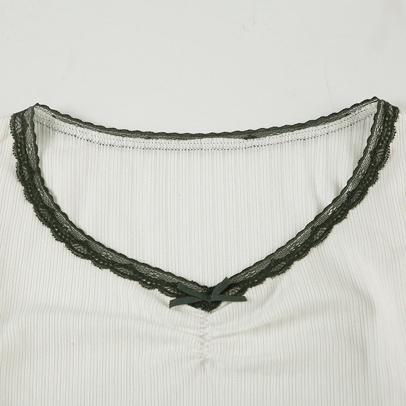 Elegant V-Neck Trim Top