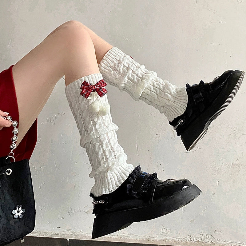 Pom-Pom Bow Leg Warmer