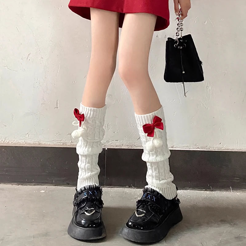 Pom-Pom Bow Leg Warmer