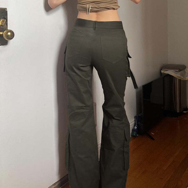 High-Waisted Utility Cargo Pants