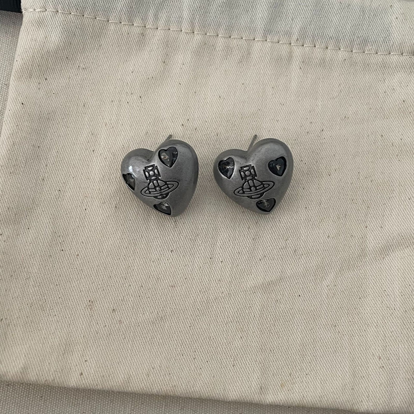 Chic Heart & Cross Earring Set