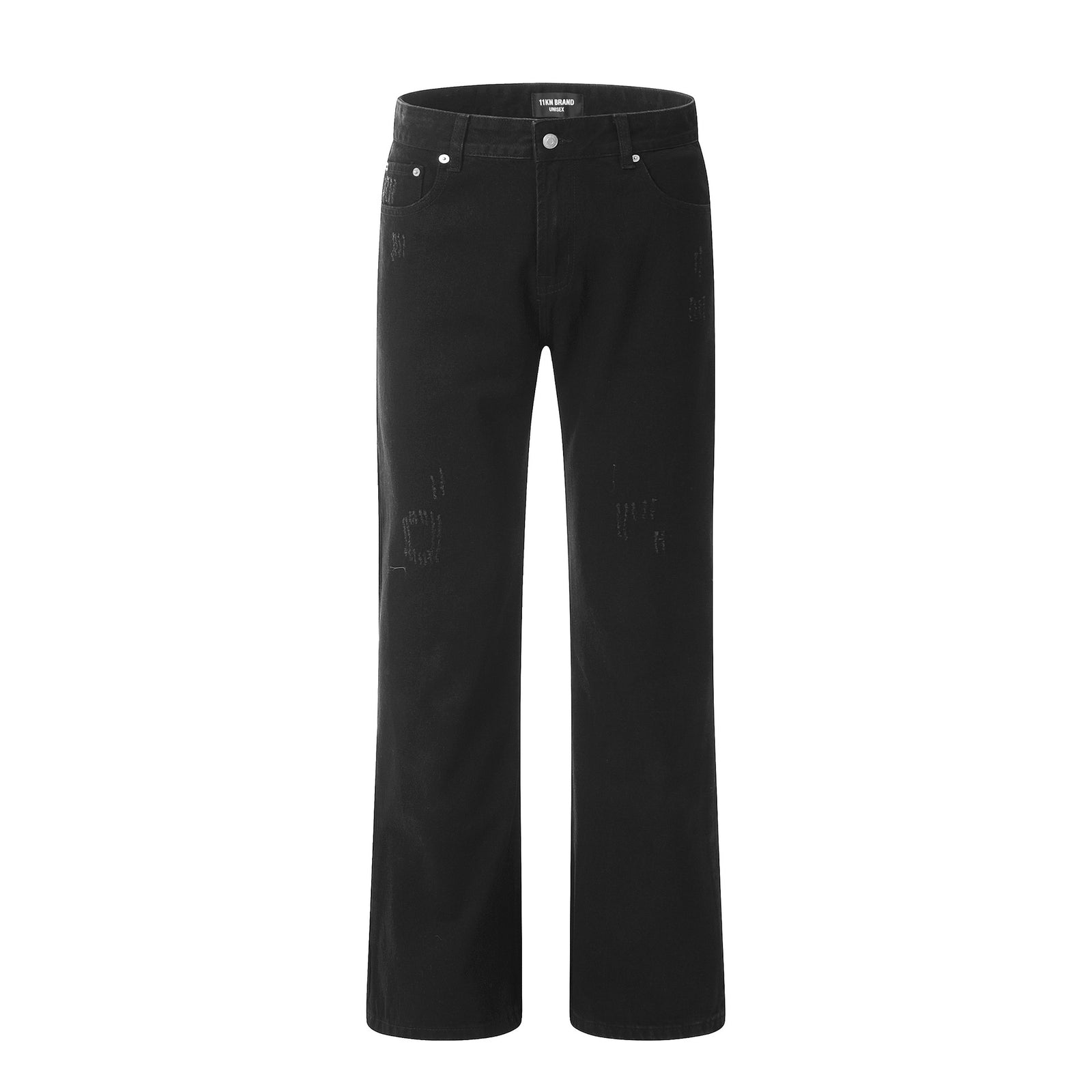 Casual Solid Black Velvet Pants