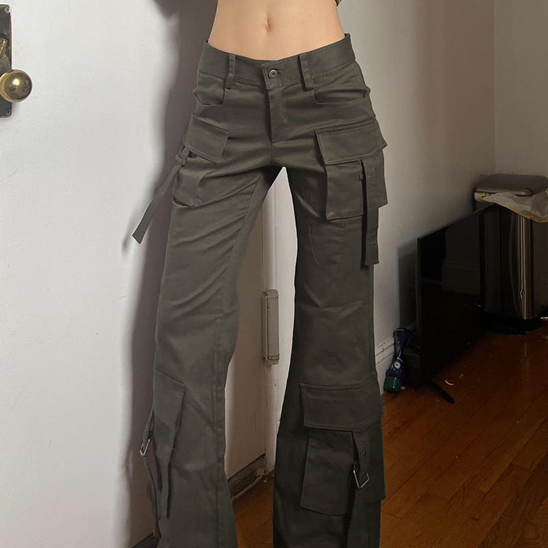 High-Waisted Utility Cargo Pants