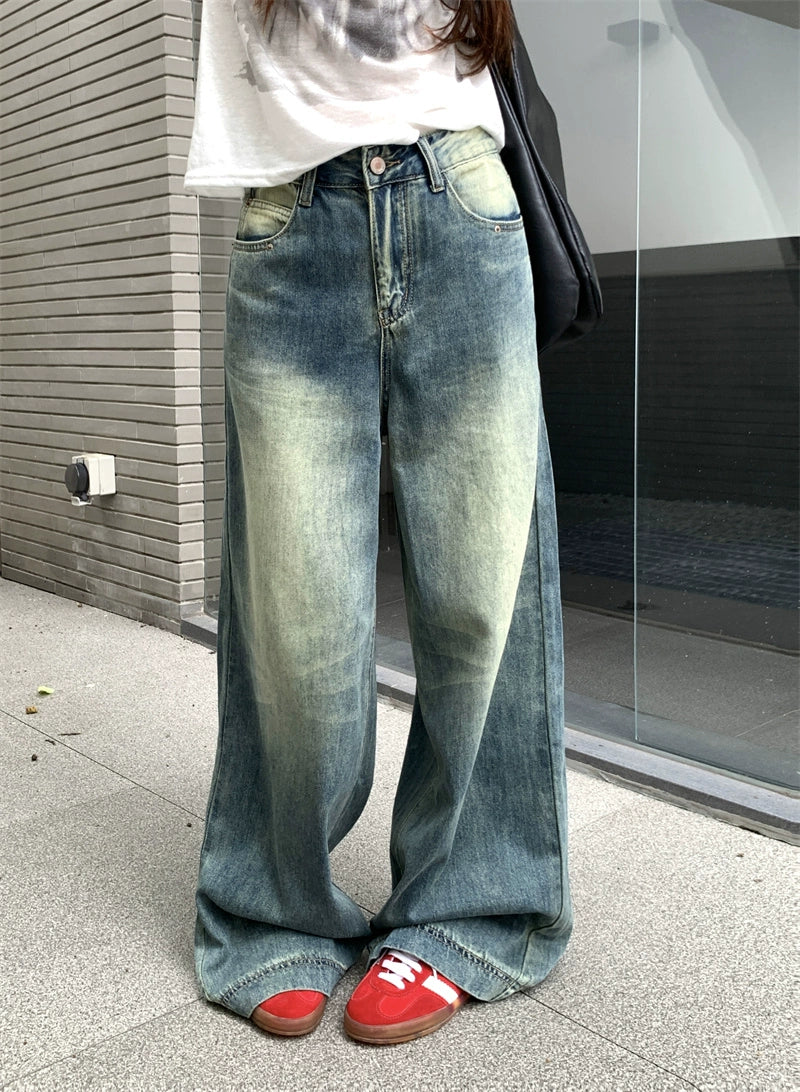 Relaxed Fit Vintage Wash Jeans