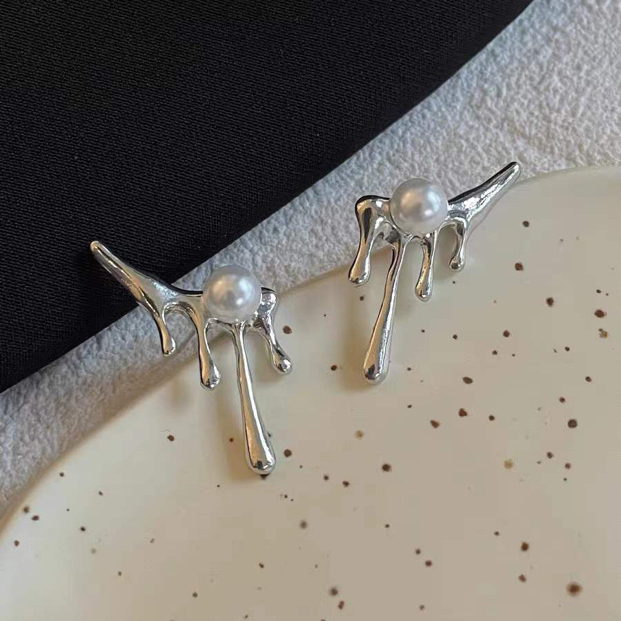 Metallic Square Earring