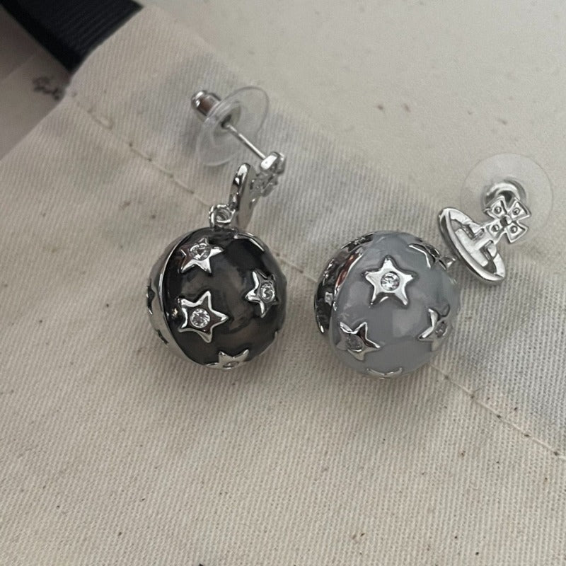 Stellar Silver Orb Studs