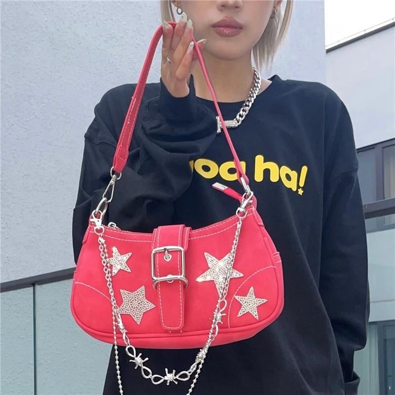 Glitter Star Pink Bag