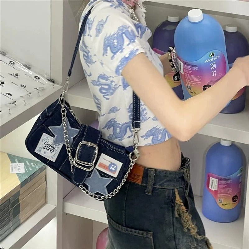 Yeehaw Star Denim Bag