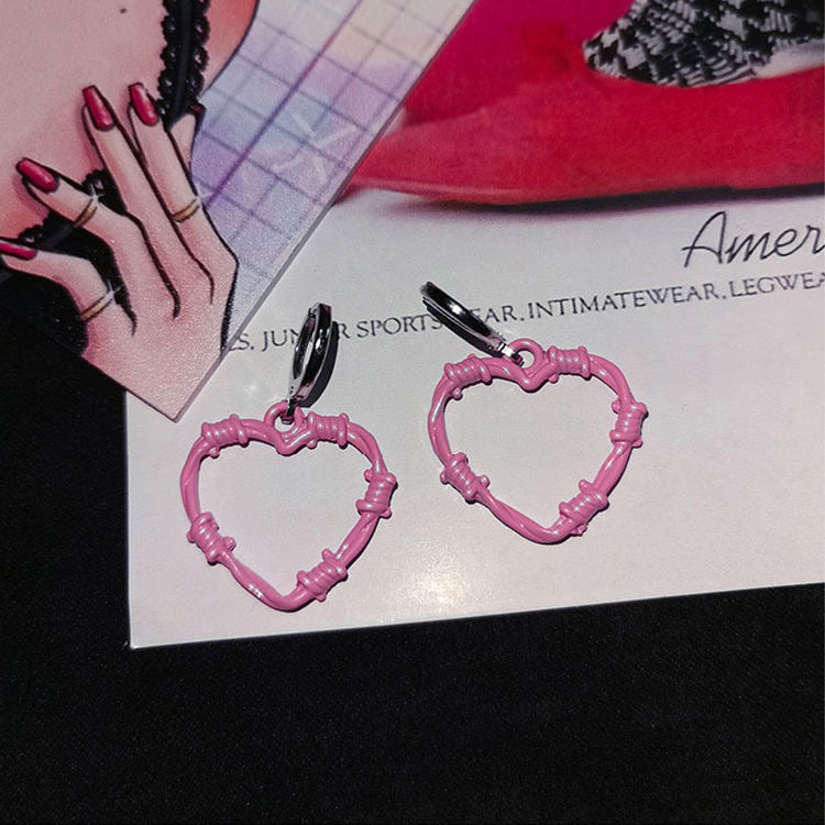 Soft Pink Grunge Heart Ring