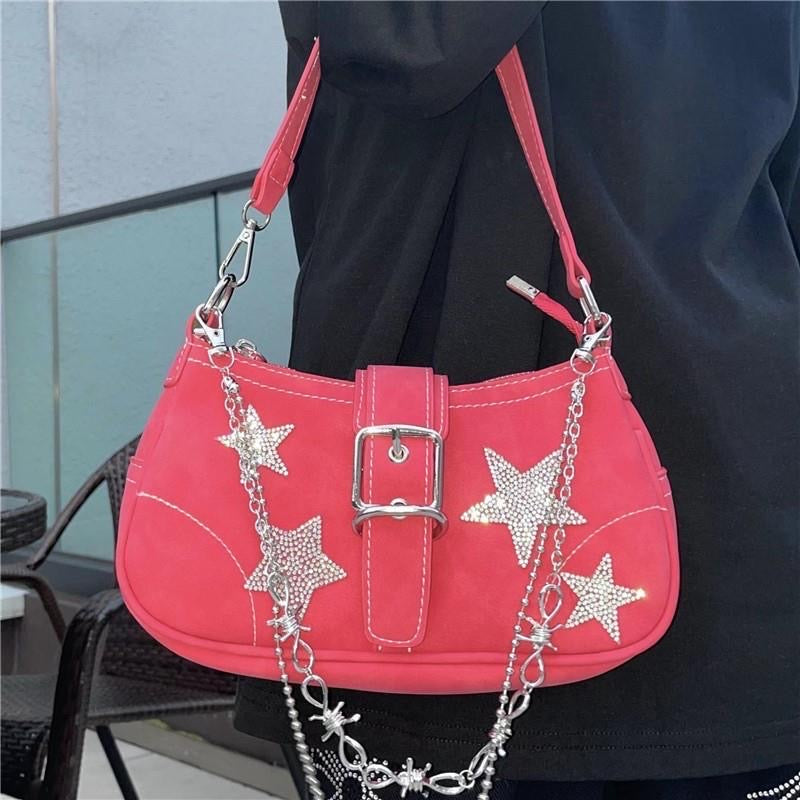 Glitter Star Pink Bag