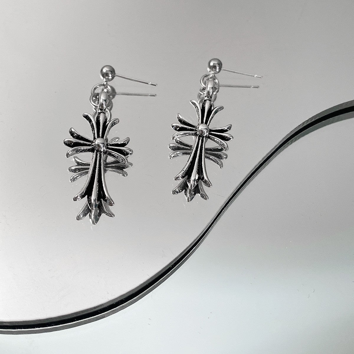 Thorny Cross Earring